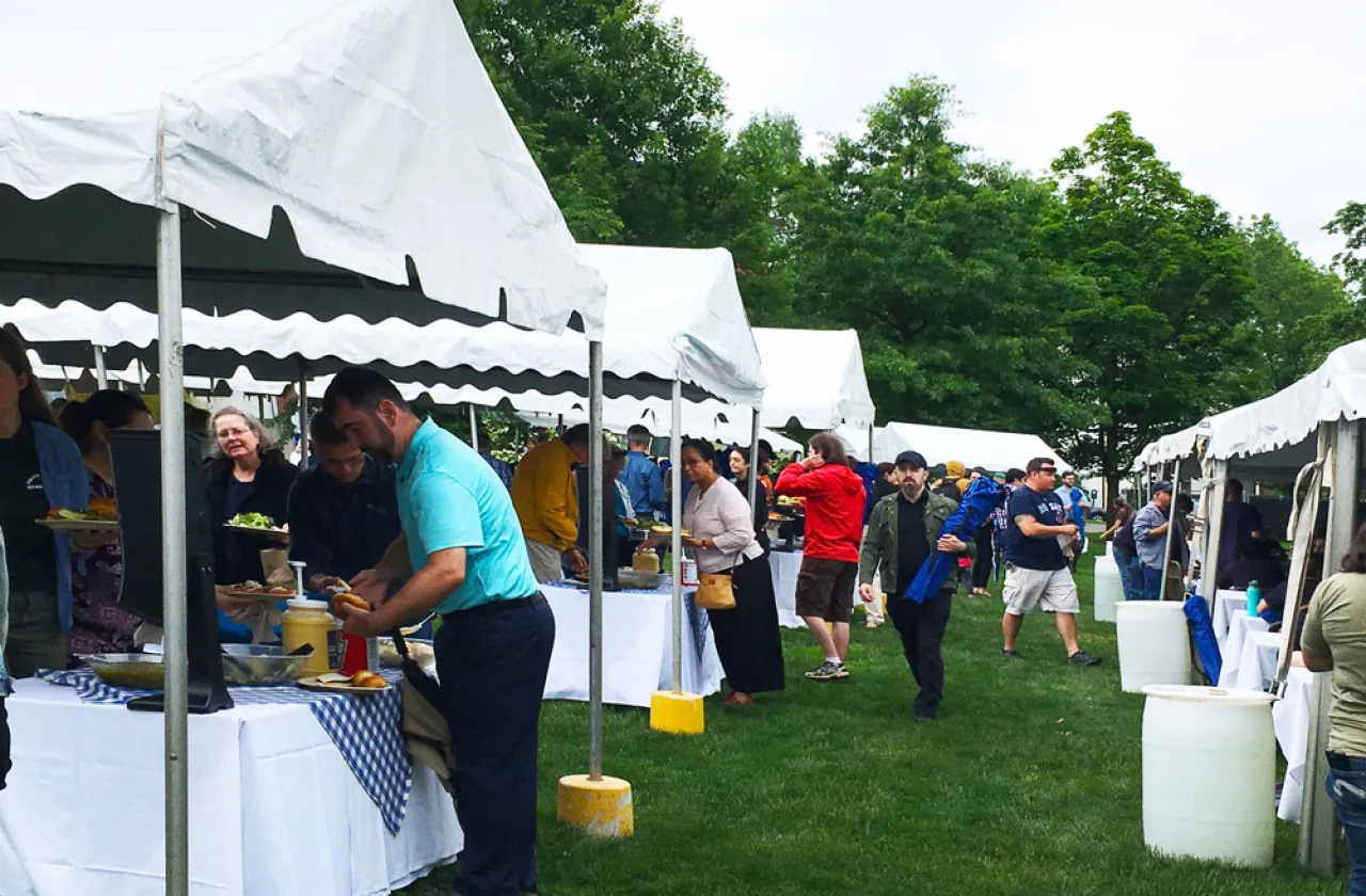Outdoor tents for a picnic