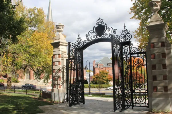 Open Grecourt gate in early fall