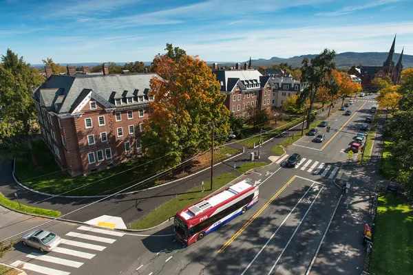 View of the street in front of Northrop and Gillett, 2012. Photo by Jim Gipe.