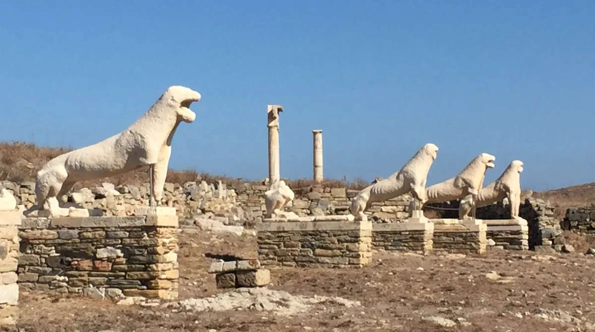 Ancient statues in Delos