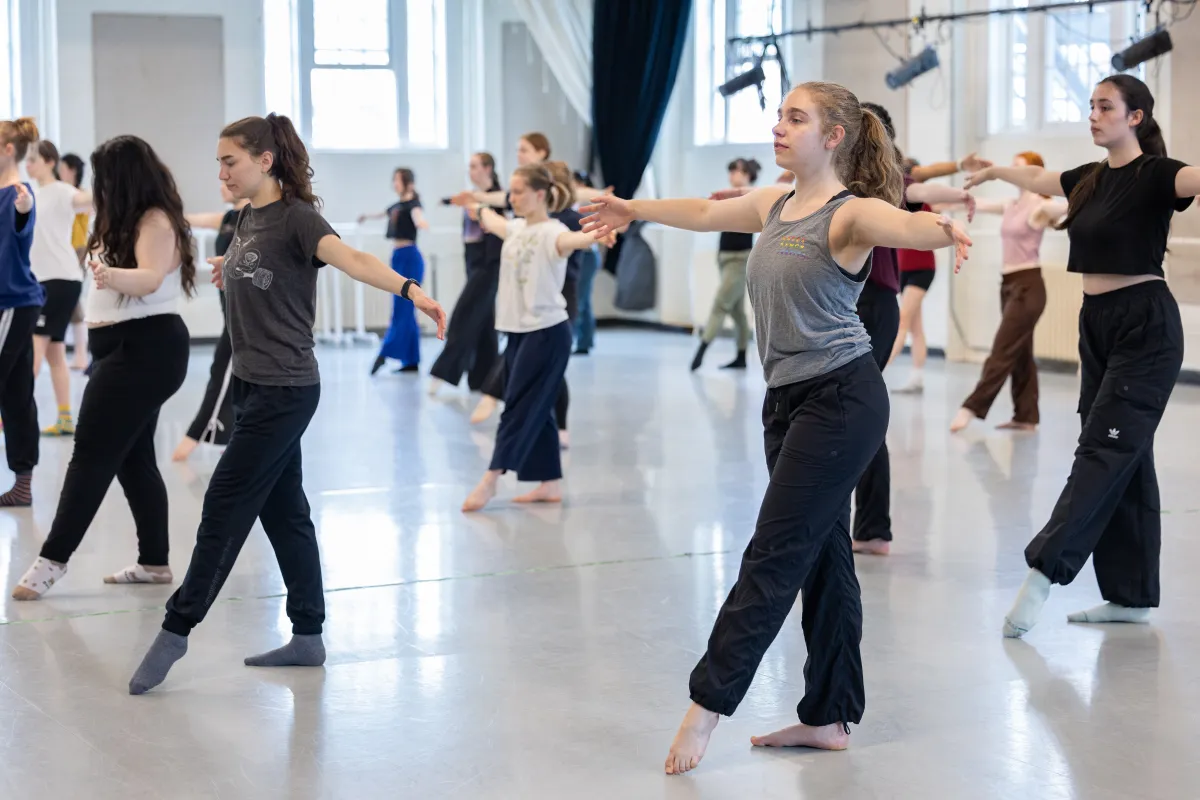 Students dance during Smith Arts Day